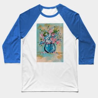 Blooms in Blue Baseball T-Shirt